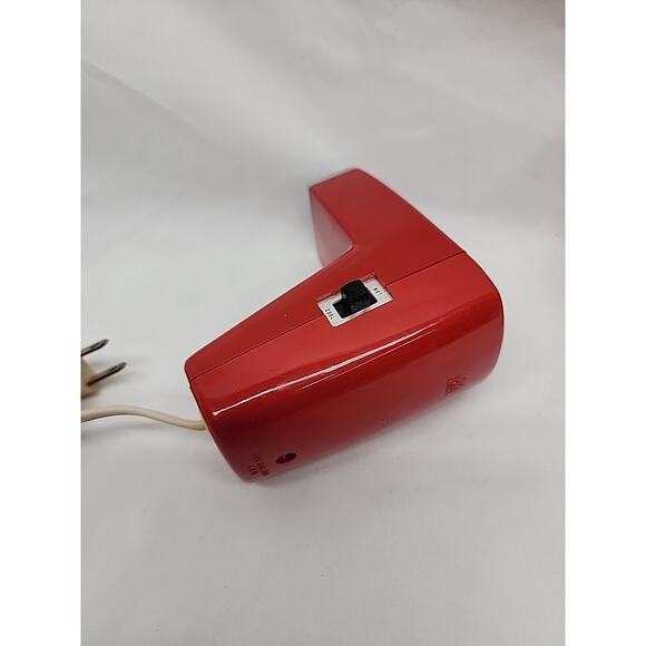 Vintage Bright Red 2 Speed Travel Hairdryer, Made in Japan 1970s With Case - Picture 2 of 3